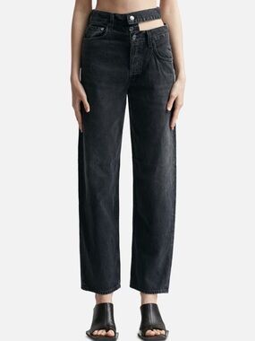 Agolde Black Broken Waistband Jeans Size 32